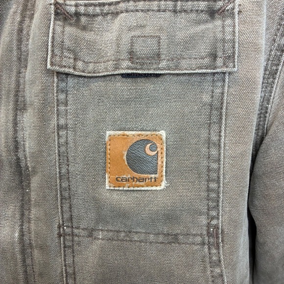 Carhartt Men's Brown Washed Duck Insulated Chore Work Jacket Size Medium - Picture 4 of 10